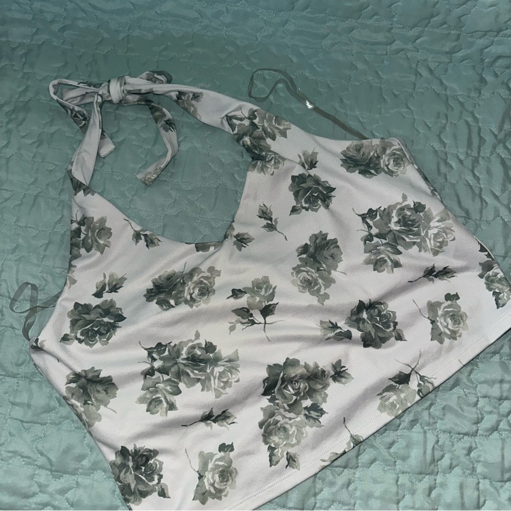 Hollister Gray Floral Tank Top